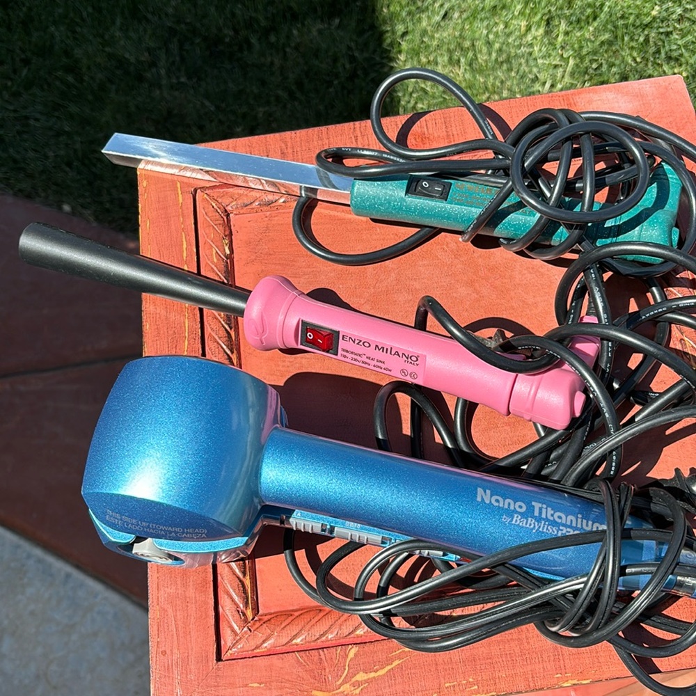 3 Professional Styling Tools, Enzo Milano, NF Lady Italy, Babyliss Pro
